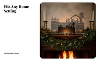 Silhouette Candle Holder Rectangular Base Tabletop Tealight Holder Decorative Candle Stand Compact Size Table Centerpiece