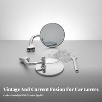 Retro Car Mirror Stainless Steel Vintage Car Side Mirror Automotive Part for Performance Rod Builders