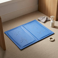 Pet Cooling Mat Blue Dog Cooling Mat Rest Pad Padded Animal Bedding Rectangular