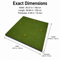 Putting Practice Bay Mat, 100cm Indoor and Outdoor Non-Slip Hitting Mat, Portable Heavy Duty Artificial Turf for Swing Training