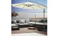 Cantilever Patio Umbrella with Water-Fillable Base Weighted Cantilever Offset Patio Umbrella Outdoor for Backyard, Balcony, Cafe