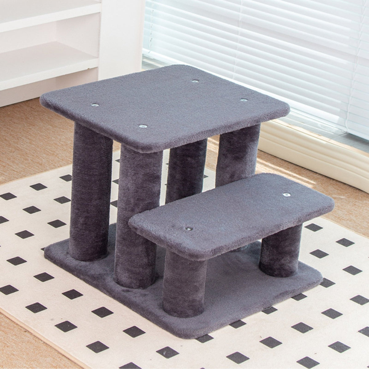 Multi-Level Cat Tree with Pet Stairs and Scratching Board