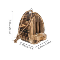 Hanging Butterfly House Wooden Butterfly House with Feeder Decorative Shelter Outdoor for Nature Lovers, Patio