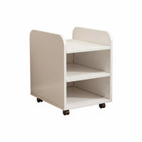 Minimalist Design Wheeled Utility Cart with Drawer Adjustable Shelf Office Cabinet Multi-Functional Storage Furniture Large Capacity for Students, Crafters, Study Room, Under Desk