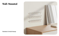 3 Pieces 8-Hole Jewelry Storage Strip Mini Size Wall Mount Jewelry Organizer