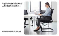 Adjustable Height Mesh Back Swivel Chair Universal Wheels Computer Seat Effortless Rolling Casters Office Furniture Ergonomic Design for Telecommuting Workers, Students, Adults, Conference Room, Reception Area