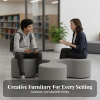 Combination Set Curved Sectional Sofa Minimalist design Reception Seating Creative Shape Public Space Furniture long-lasting Frame for Interior Designers, Office Managers, Business Owners, Library, Waiting Room, Lounge Area