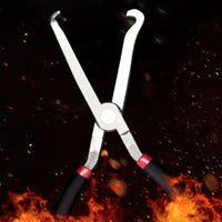 Multifunction Automotive Wire-Cutting Plier Long Slim Hose-Separating Plier Curved Jaw Wire Cutter Pliers Black-Coated Handles