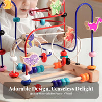 Educational Wooden Bead Maze Toy Develops Fine Movement Skills Wooden Bead Maze Improves Hand-Eye Coordination Toddler Learning Toy & Safe for Toddlers, Infants, Preschoolers, Nursery, Daycare, Playroom, Preschool