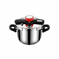 Rotary Knob Control Stainless Steel Pressure Cooker Burst-resistantProof Design Manual Pressure Cooker Long-Lasting Cookware Safety Valve
