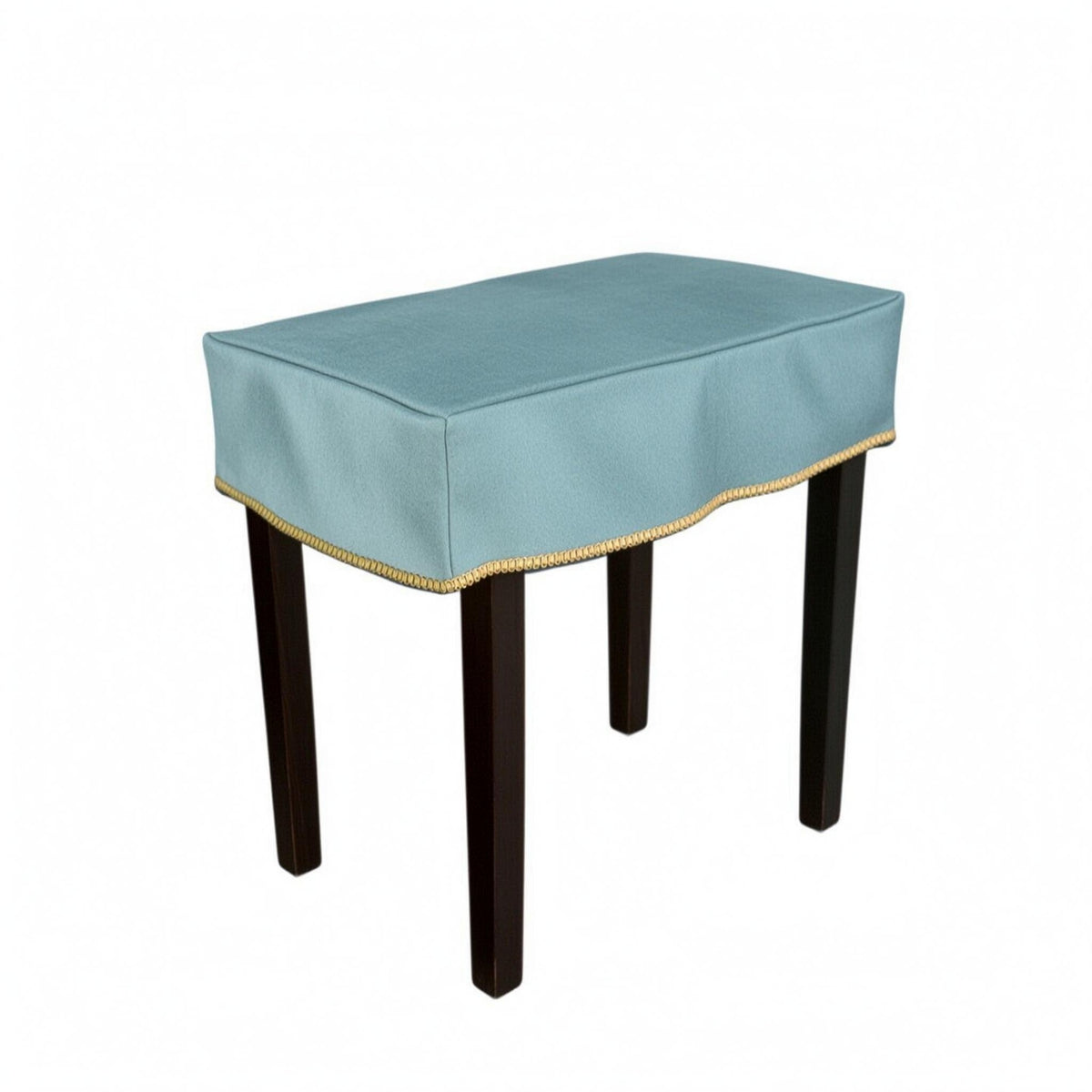 Water-Resistant Piano Bench Cover Easy to Wipe Clean Fitted Bench Cover Thickened Piano Stool Slipcover Gold-Trimmed
