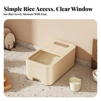 Moisture-Proof Rice Storage Container Transparent Lid Rice Storage Bin Safe