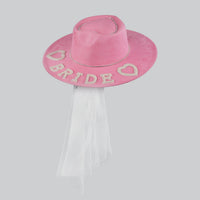 Vintage Suede Bride Hat with Jazz and Cowboy Styles