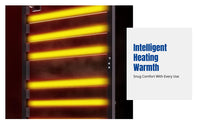 Heated Towel Rack, Stainless Steel Bathroom Shelf, Smart Carbon Fiber Drying, Electric Heating, Modern Design