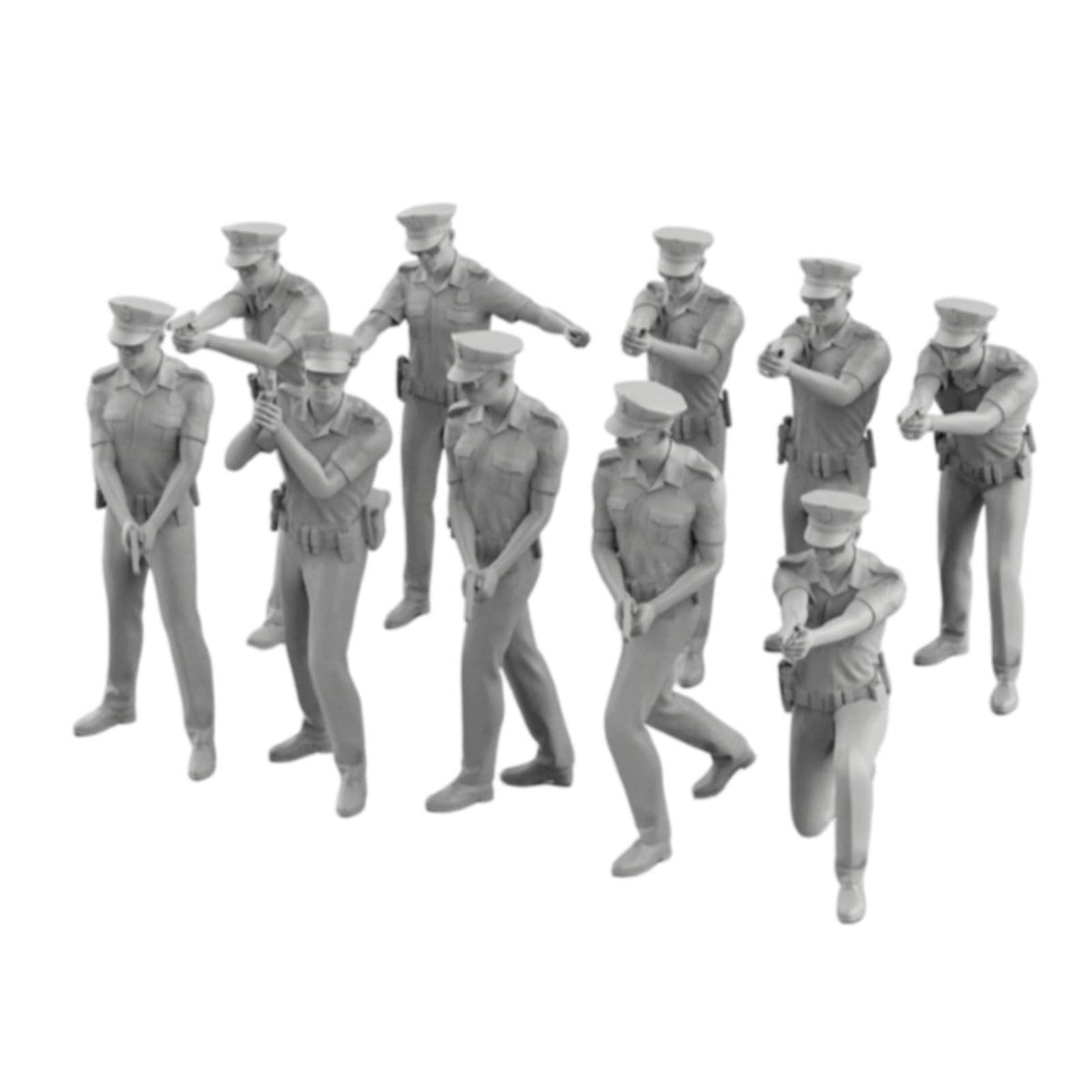 10 Pieces Unpainted Resin Soldiers  Miniature  Figurines  Painting One-Piece Resin Figurines for Model Painters, Dioramas