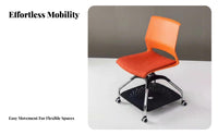Multi-Functional Rolling Chair with Tablet Arm Mobile Casters Wheeled Chair with Writing Tablet Breathable Mesh Back Training Room Seat Space-Saving Design for Trainees, Students, Conference Attendees, Classroom, Lecture Hall, Reception Area