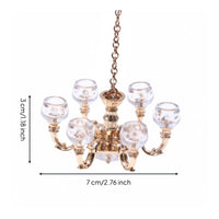 1:12 Dollhouse Chandelier Luxury Style Dollhouse Pendant Light Realistic Mini Pendant Lamp for Toy House