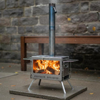 Viewing Window Secondary Combustion Heater Long-Lasting Stainless Steel Wood Heater for Camping