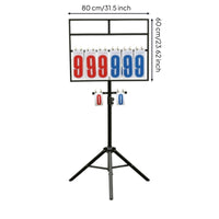 Portable Flip Scoreboard Stable Tripod Scoreboard Versatile-Sport Scorekeeper for Game Courts