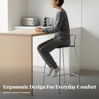 Minimalist Design Backless Metal Frame Stool utilitarian design Bar Chair Nordic Aesthetic Seating Furniture Counter Height for Restaurateurs, Business Owners, Reception Area, Restaurant, Kitchen Island, Basement