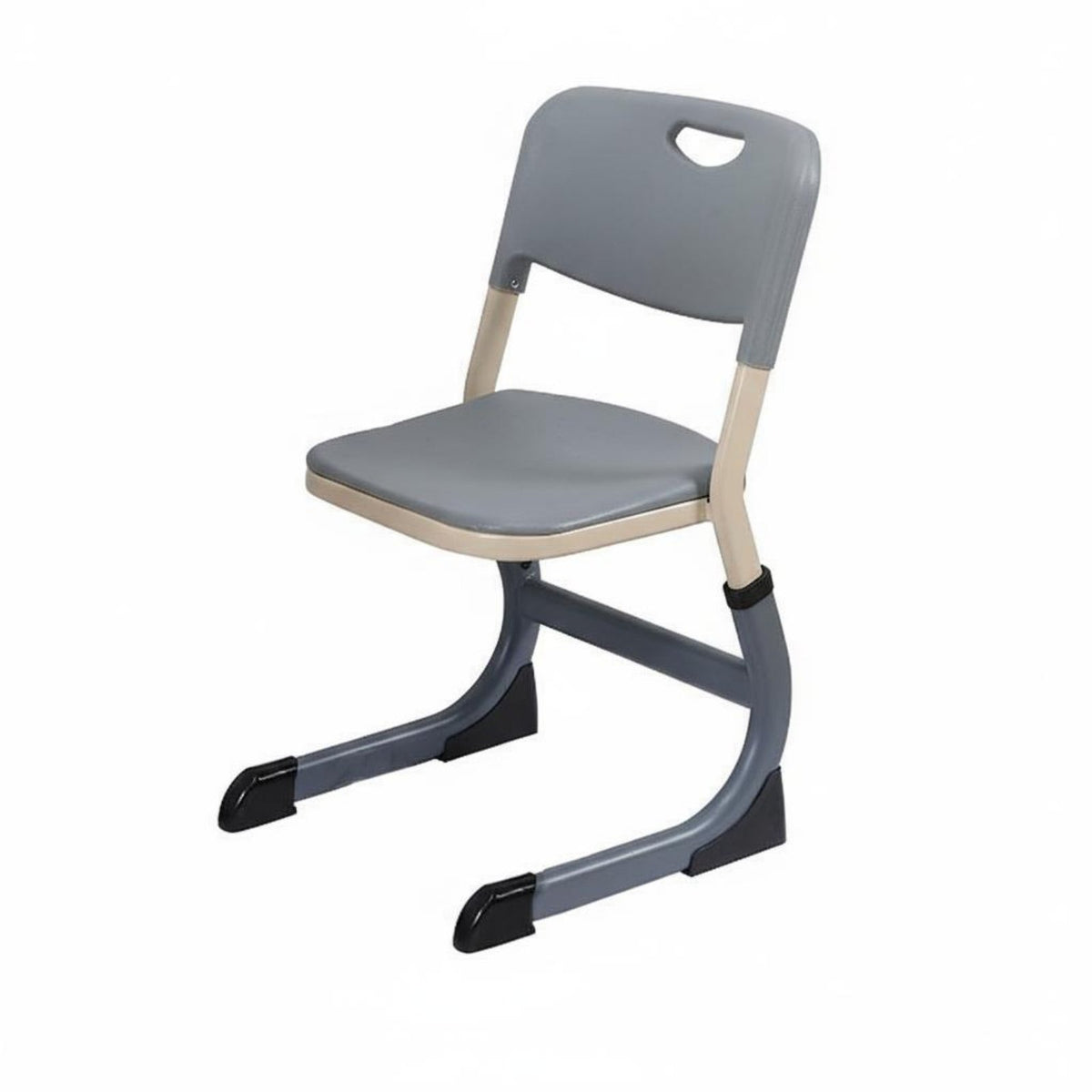 Sturdy Steel Frame Adjustable Student Desk and Chair Set Non-Slip Feet Children's Study Table with Chair Built-in Pen Slot Adjustable Student Desk Set Easy Assembly for Students