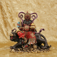 Zhao Gongming Statue Multicolor Zhao Gongming Sculpture Heavy Wealth God Statue for Altar, Office