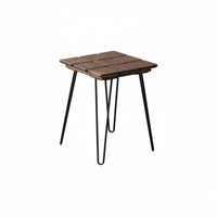Rustic Design Tiled Wood Top Table Wabi-Sabi Design Living Room Furniture Long-Lasting Handmade for Tea Lovers, Apartment Dwellers, Homeowners, Small Areas, Lounge Area, Bedroom