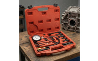 Compression Cylinder Pressure Tester Kit Analog Gauge Compression Tester Kit Multiple Adapters Automotive Tool for Mechanics