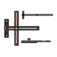 Aluminum Alloy Sliding T-Square Ruler Engraved Markings Positioning Ruler Matte Black