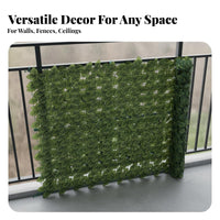 Fake Foliage Fence Covering Realistic Appearance Hydrangea Flower Wall Panel Faux Flower Privacy Screen Protection for Balcony