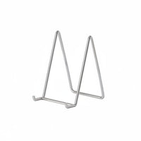 Triangular Frame Display Stand Stainless Steel Wire Display Stand Metal Frame Holder Silver-Toned Finish Desk Accessory