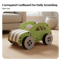 Car Shaped Cat Scratcher Multi-Function Cat Car Bed 2-in-1 Design Corrugated Cardboard Lounger