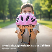 Kids Bike Helmet Breathable children's Helmet Anti-Resistant Covering All-Purpose Gear for Girlsing, Roller Skating, Outdoor Sports