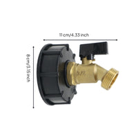 Adapter with Faucet Angled Tote Manual Garden Hose Connector for Irrigation