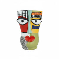 Abstract Face Planter Artistic Design Decorative Face Vase Unique