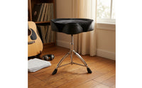 Drum Stool with Saddle Seat Velvet Saddle Drum Throne Height Adjustable Furniture for Drummers, Percussionists, Stage, Audio Production Studios