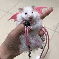 Fin-design Small Pet Harness, Adjustable Bunny Harness and Lead Set for Guinea Pigs, PP Fin Design with 150 cm Leash and Clip for Rodents