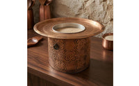 Turkish Coffee Burner Embossed Coffee Burner Copper Cezve Set Traditional Design Cooking Appliance Food-Safe Tin Tin-Plated