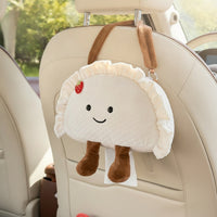 Cute Soft Fabric Tissue Holder Quilted Car Tissue Holder Decorative Organizer Soft for Drivers