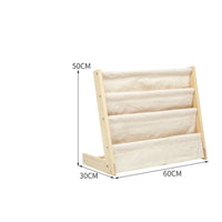 Eco Friendly Wood Kids Book Display Rack Wooden Frame Picture Book Shelf Accessible Storage Floor Standing Bookcase Multi-Layer Design for Preschoolers, Kindergarten, Reading Corner