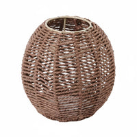 Handwoven Design Paper Rope Lamp Cover Natural Material Paper Rope Lamp Shade DIY Friendly Rattan Aesthetic Light Shade Easy Installation for Cafe