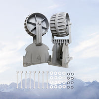 Pair of Portable Adjustable Boat Trailer Wheels for Inflatable Boats
