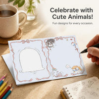 Cute Pet Folded Greeting Card with Envelope for Graduation & Gifts