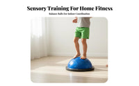 Sensory Training Half Balance Ball Multi-Functional Half Exercise Ball Non-Slip Wobble Balance Coach Portable Design for Children, Toddlers, Adults