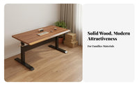 Ergonomic Computer Workstation Hand Crank Standing Desk Height Adjustable Desk Solid Wood Computer Table Workstation Desk Suitable for Gift Giving Home Office