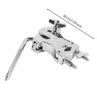 Drum Clamp with L-Rod Chrome Drum Mounting Clamp Adjustable Mount for Percussionists