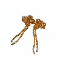 Butterfly Design Handmade Pankou Button Multi-Purpose Beaded Tassel Knot Button Cheongsam Closure Clasp for Seamstresses, DIY Crafters, Traditional Chinese Attire, Tang Suit