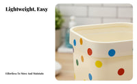 Cute Design Bathroom Rubbish Bin Easy to Clean Plastic Paper Basket Long-Lasting Small Plastic Trash Can Large Opening for Students, Kids