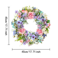Year-Round Blossom Flower Wreath Full and Realistic Seasonal Flower Wreath Handmade Home Decoration Long-Lasting for Entryway, Wall