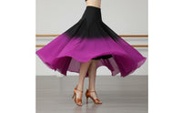 Gradient Color Swing Skirt Lightweight Long Modern Dance Skirt Breathable for Competitions